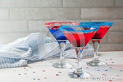 Cocktails for July, 4 Stock Photo