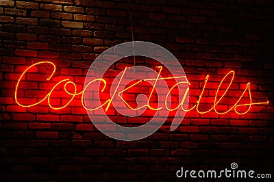 Cocktails Sign Stock Photo