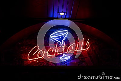 Cocktails Sign Stock Photo