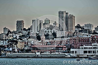 San Francisco Morning 2018 at Ghirardelli coco Factory Editorial Stock Photo