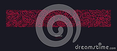 Cocoa abstract art deco pattern Line decor Vector Vector Illustration