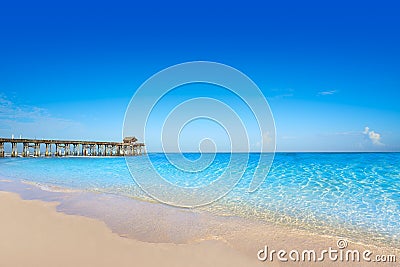 Cocoa Beach pier in Cape Canaveral Florida Stock Photo