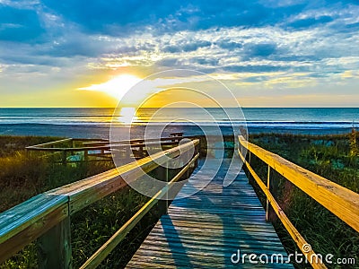 Cocoa Beach pier Stock Photo