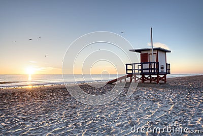 Cocoa Beach at Sunrise Stock Photo