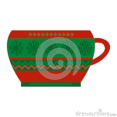 Cocoa Cup Norwegian National Holiday Pattern Vector Illustration