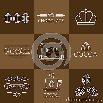 Cocoa Icon set Vector Illustration
