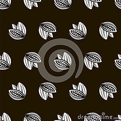 Cocoa seamless pattern Vector Illustration