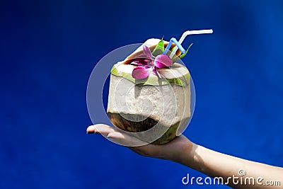 Coconut coctail Stock Photo