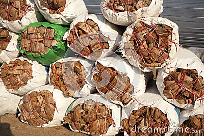 Coconut coir Stock Photo