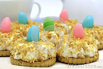 Coconut easter cakes Stock Photo