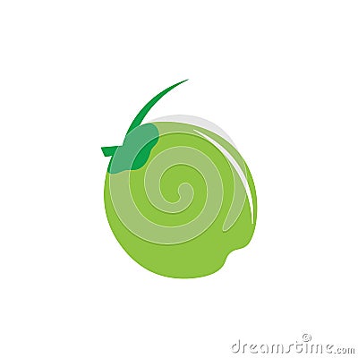 coconut illustration logo vector Vector Illustration