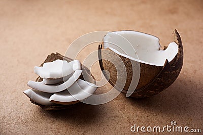 Coconut meat Stock Photo