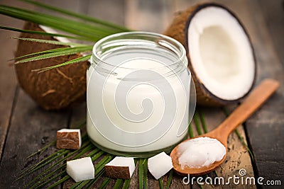 Coconut oil Stock Photo