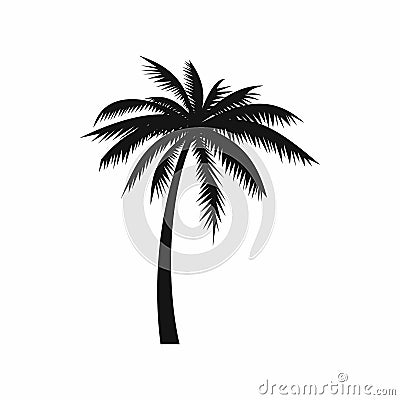 Coconut palm tree icon, simple style Vector Illustration