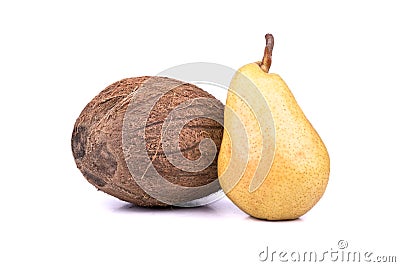 Coconut and pear Stock Photo