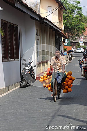Coconut seller Editorial Stock Photo
