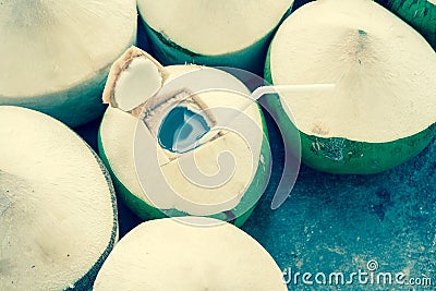 Coconut Water Drink Stock Photo