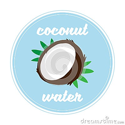 Coconut water symbol Vector Illustration