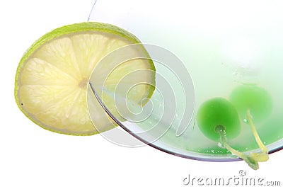 Coctail with lime Stock Photo