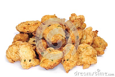 Cod fritters Stock Photo