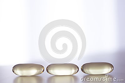 Cod liver fish oil omega 3 6 9 capsule Stock Photo