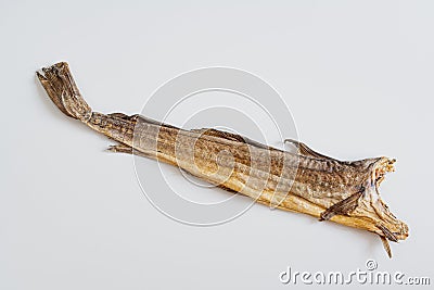 Cod stockfish isolated on white background Stock Photo