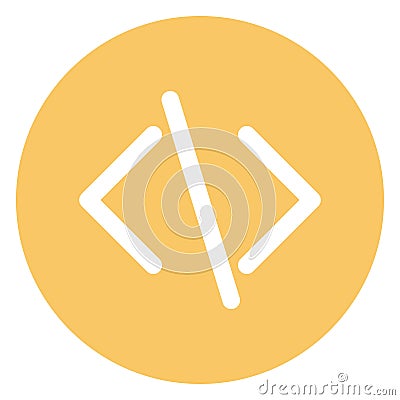 Code, coding Bold Vector Icon which can be easily edited or modified Stock Photo