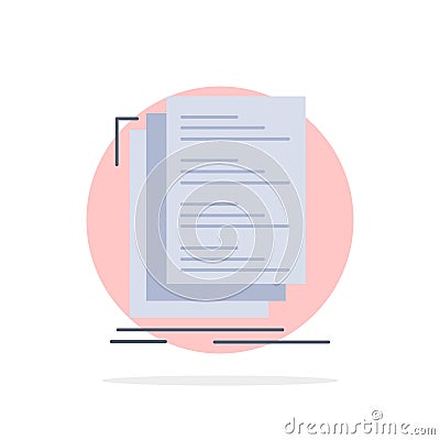 Code, coding, compile, files, list Flat Color Icon Vector Vector Illustration