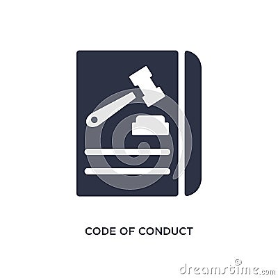 code of conduct icon on white background. Simple element illustration from gdpr concept Vector Illustration