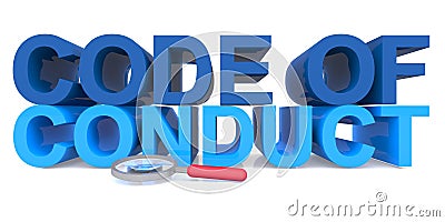 Code of conduct on white Stock Photo