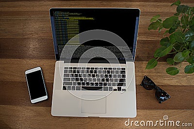 Code focus on programming code Coding Php Html Coding Cyberspac Stock Photo