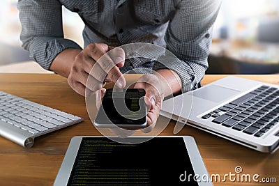 Code focus on programming code Coding Php Html Coding Cyberspac Stock Photo