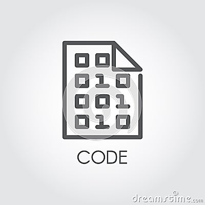 Code icon. Programming panel software. Abstract pin sign for credit cards, mobile devices, automatic teller machines Vector Illustration
