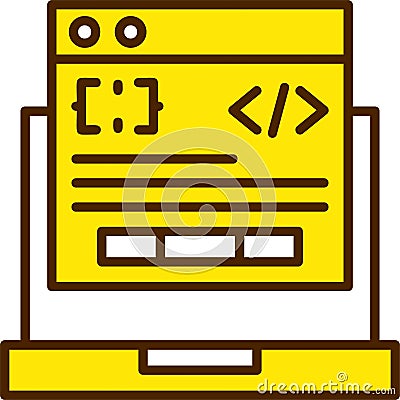 Code Processor Vector Icon Design Symbol Vector Illustration