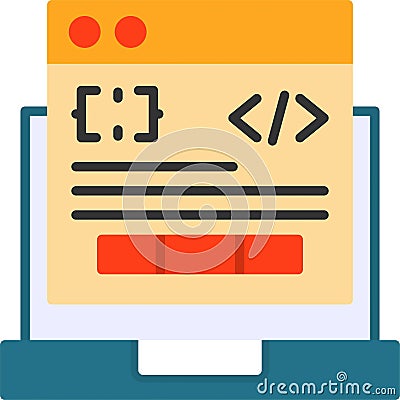 Code Processor Vector Icon Design Vector Illustration