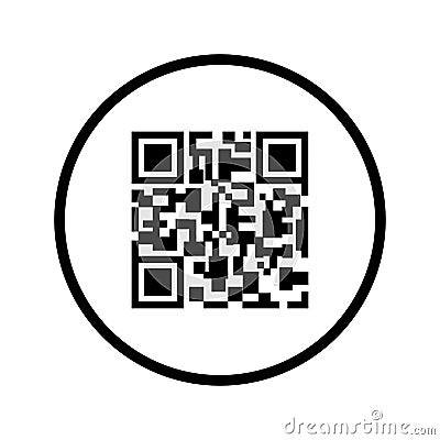 Code, scanner, qr, qr code icon. Black vector design Vector Illustration