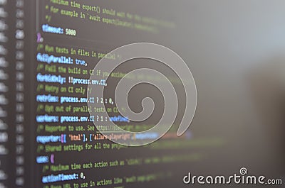 code on a screen Stock Photo