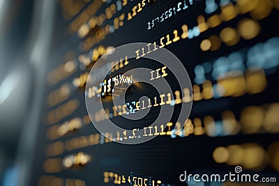 Code tapestry: innovative wallpaper featuring flowing computer code, reflecting beauty of software structure, merging Stock Photo