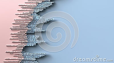 Code tapestry: innovative wallpaper featuring flowing computer code, reflecting beauty of software structure, merging Stock Photo