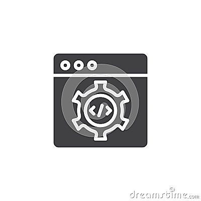 Code terminal vector icon Vector Illustration