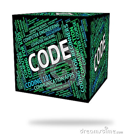 Code Word Represents Programs Programming And Text Stock Photo