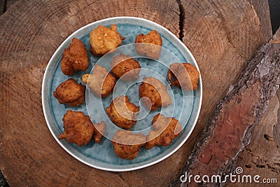 codfish croquets as snack savory food Stock Photo