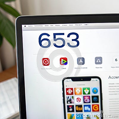 Coding apps browser network on Analytic Report Strategy on white background Stock Photo