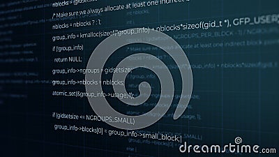 Coding Encrypted Program Security Hacking Code Screen Background Stock Photo