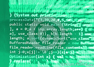 Coding programming source code screen. Stock Photo