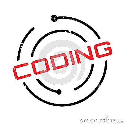 Coding rubber stamp Vector Illustration
