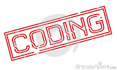 Coding rubber stamp Vector Illustration