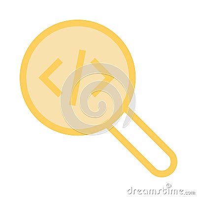 Coding search color line icon Stock Photo