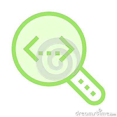 Coding search color line icon Stock Photo