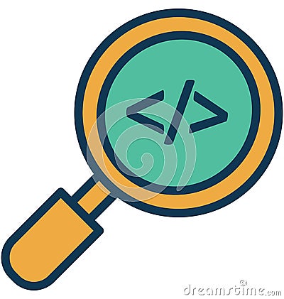 Coding search Isolated Vector Icon that can be easily modified or edit Vector Illustration